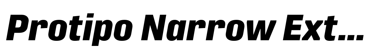 Protipo Narrow Extrabold Italic